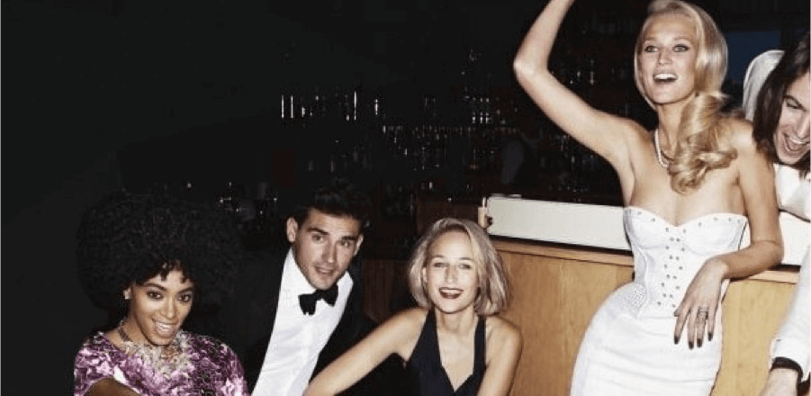 Guests at an evening event featured in CNN's coverage of Luxy