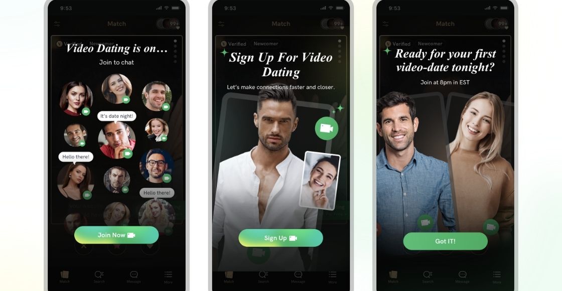 Announcement graphic for Luxy's video dating feature