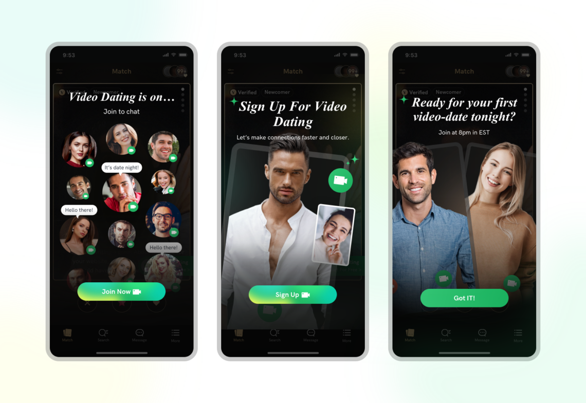 Luxy Vision interactive video dating interface